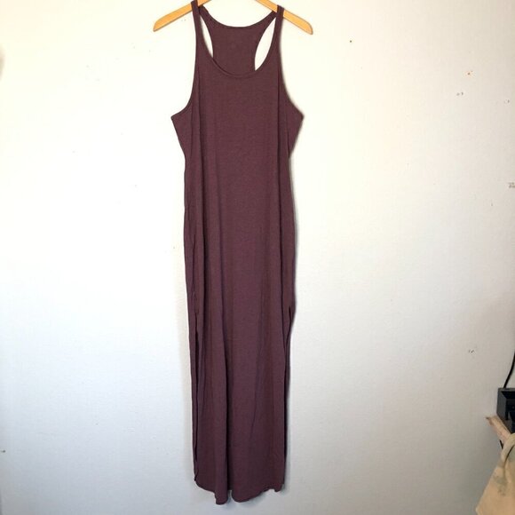 Lululemon Refresh Maxi Dress Purple 12 Side Slit - Picture 1 of 4